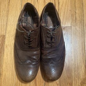 Bed stu distressed hand made leather oxfords used comfy shoes